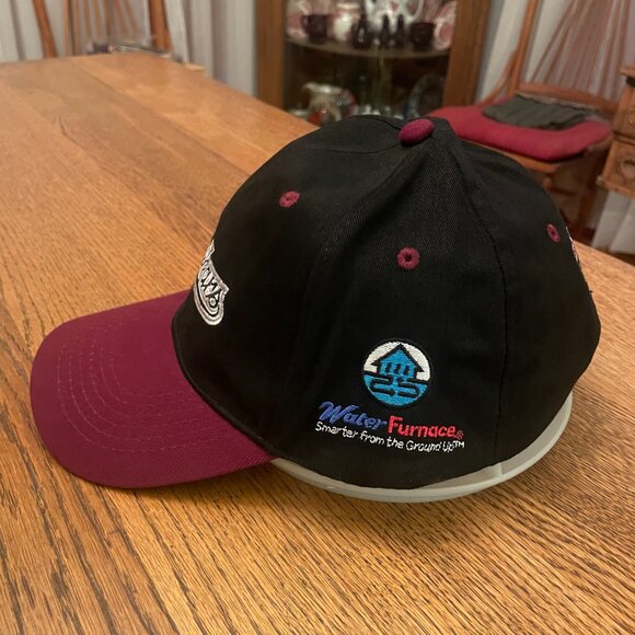 Men's Idaho Falls Chukars Black/Maroon Hook and Loop Baseball Hat Cap* - Picture 6 of 10
